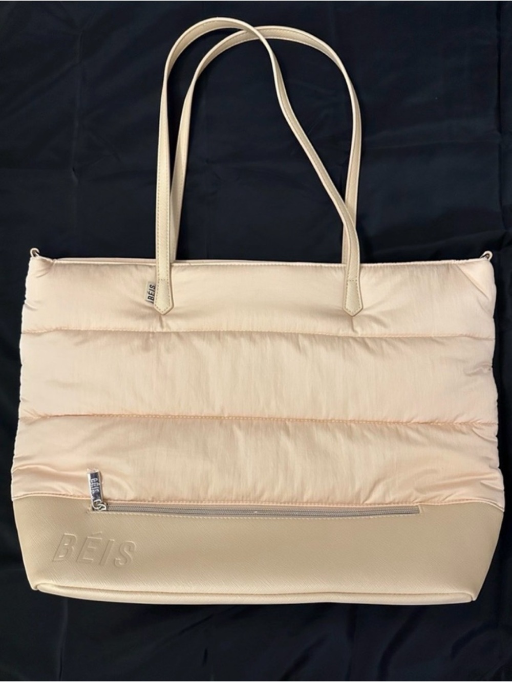 NWOT BÉIS Beige Puffer Tote from the Après Ski Collection - Limited & Rare!